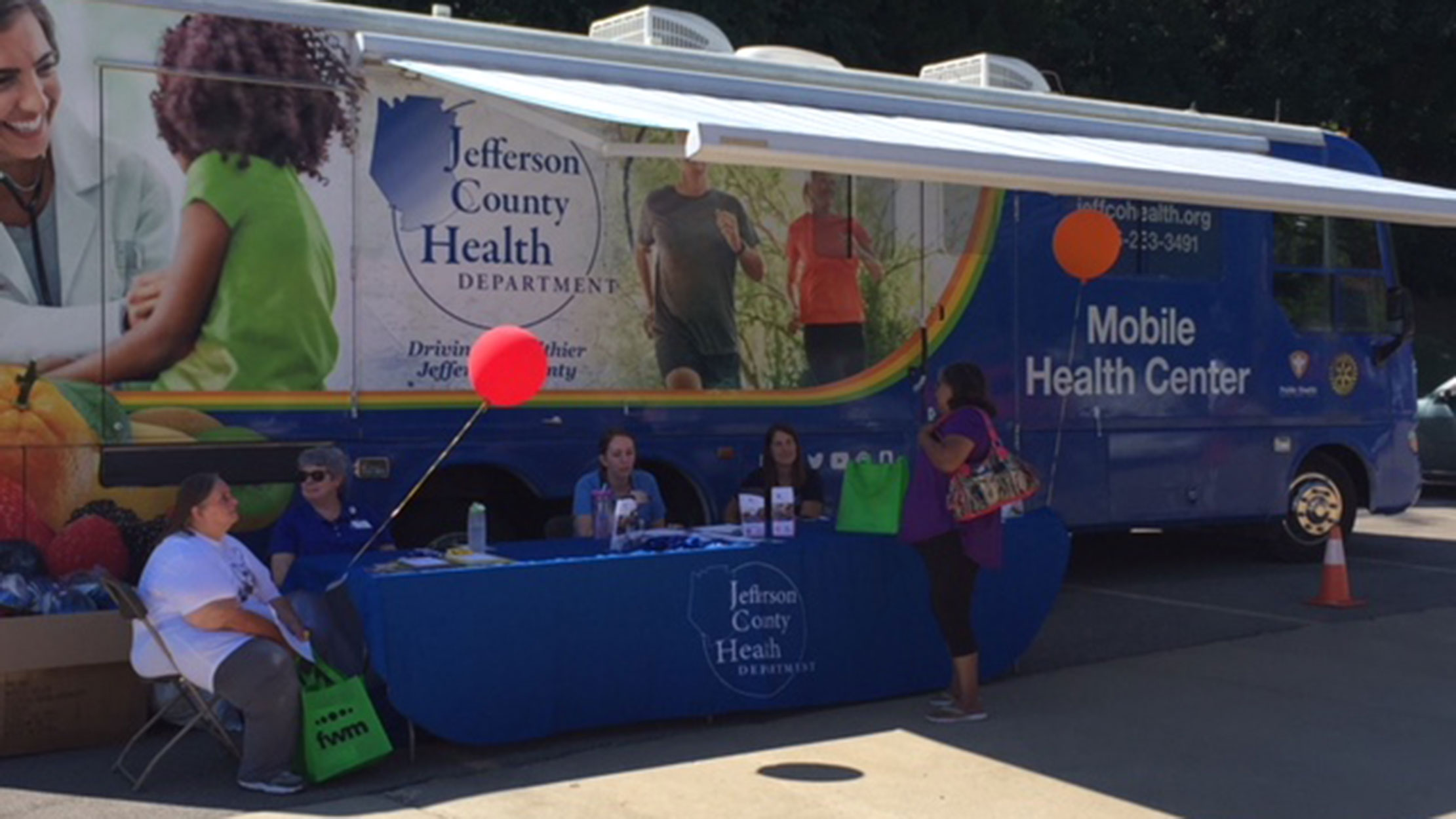 Smiles To Go, a mobile health care van, attended the 2019 Ashton Village wellness fair.